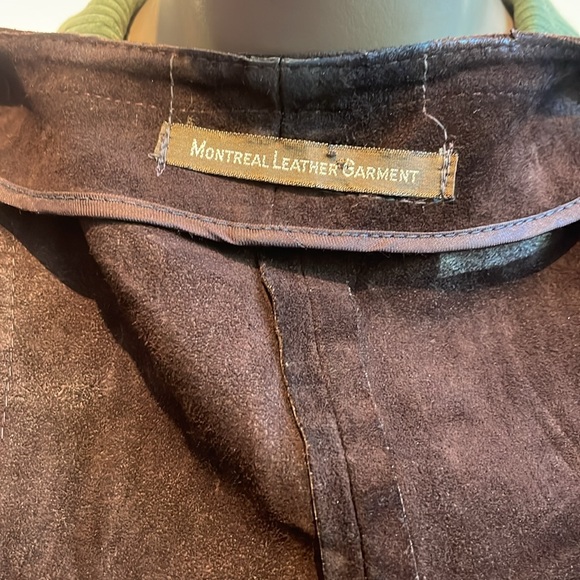 Vintage rad leather vest suede sz S Montreal leather - Picture 4 of 5